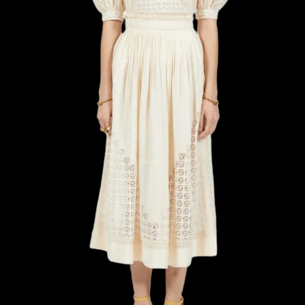 Ulla Johnson Cadena Skirt in Ivory